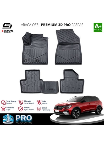 S-dizayn Renault Austral Mild Hybrid 3d Pro Havuzlu Paspas 2023 Üzeri A+ Kalite