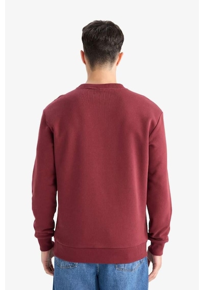 Defacto Regular Fit Bisiklet Yaka Basic Düz Kalın Sweatshirt T3777az25aubr194 Bordo