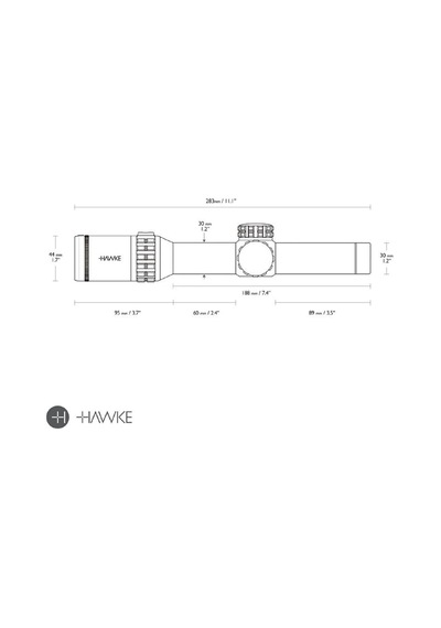 Hawke Frontier 30mm Sfp 1-6x24 Ir Tactical Dot 6x Yivli Dürbünü 18402 Siyah