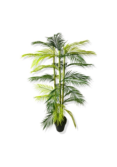 Cihan Çiçekçilik Yapay Ağaç 3 Gövde Bambu Çikas 120 Cm Üretim Saksısı Çok Renkli