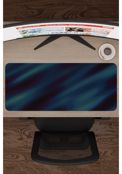 Glitch Kaymaz Dikişli Kauçuk Oyuncu Mousepad V1 - 70x30 Xl Gaming Mouse Pad Fare Altlığı