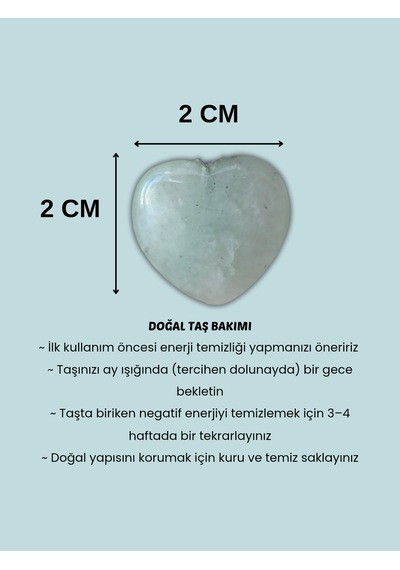 Doğal Taş - Yeşil Aventurin Kalp Kolye Yeşil