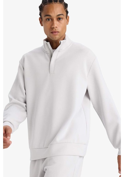 Defacto Defactofit Standart Fit Dik Yaka Modal Sporcu Sweatshirt E9772ax25augr184 Gri