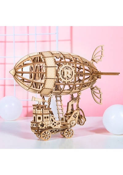 Rolife Tg407 Zeplin Airship Dıy Minyatür Maket Model Seti Ahşap 3d Wooden Puzzle 3d Model Kit Ahşap Maket Dekoratif Hobi Seti