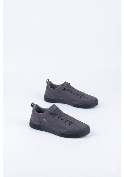 Fort Noka Champ Rahat Memory Foam İç Taban Keten Sneaker Erkek Ayakkabı Füme