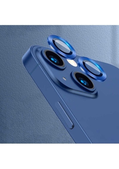 Apple Uyumlu iPhone 13 Mini Zore Cl-07 Kamera Lens Koruyucu Lacivert
