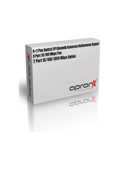 Apronx 8 Port 10/100/1000 8 PoE Ports + 2Gb Port Uplink 125W PoE Switch