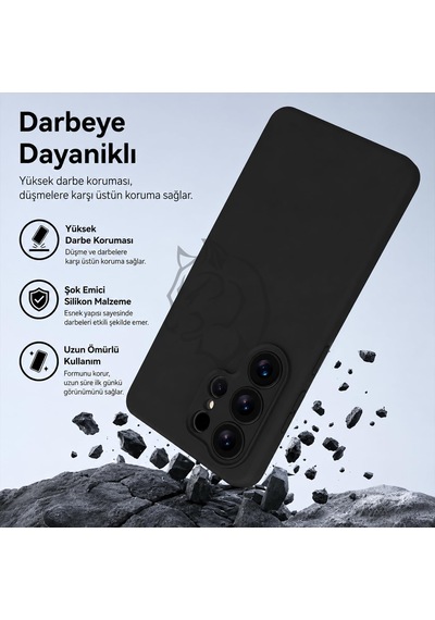 Tr Samsung S23 Ultra İle Uyumlu Kılıf, İçi Kadife Kaplamalı İnce Sıvı Silikon Kapalı Kamera Tam Koruma Yumuşak