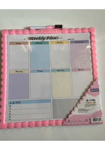 Manyetik Yazı Tahtası Çift Taraflı 29 Cm X 29 Cm Pembe