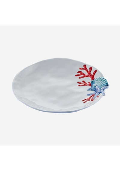 Beyaz Melamin Çukur Tabak 23 Cm