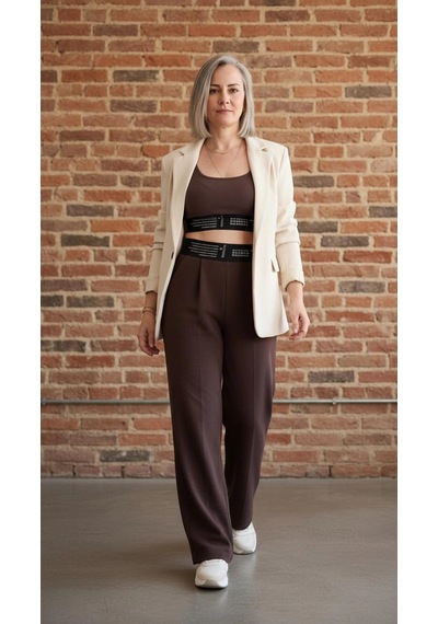 Byemelika Süet Blazer Bej Ekru