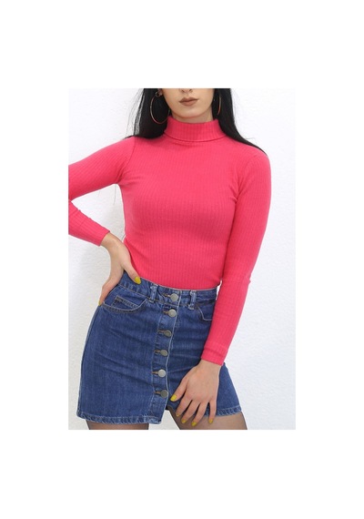 Buyers Butik - Balıkçı Yaka Body Fuşya - 8338.1567. 001