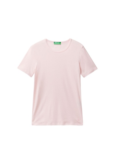 United Colors Of Benetton Basic Kısa Kollu Bisiklet Yaka T-shirt Pembe
