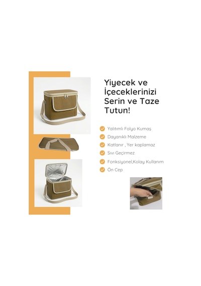 11 Lt Midi Lux Outdoor Kamp Termal Çanta-296 Açık Kahverengi