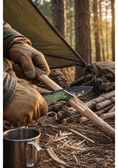 Columbia Fst-3065-b Kamp Bıçağı Katlanır Outdoor Avcı Çakısı Acil Durum Survival Siyah