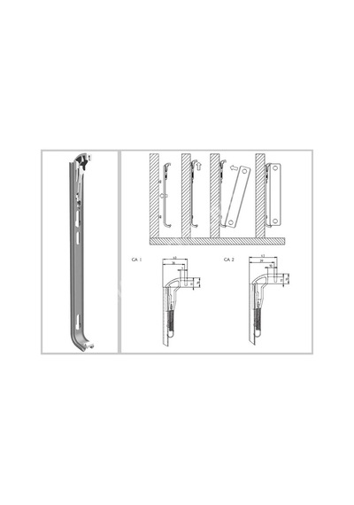 Yaylı Radyatör Konsolu - 90 Cm Yükseklik Panel İçin Montaj Askıs