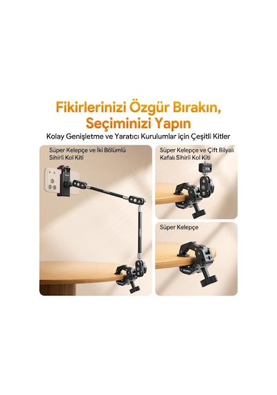 Ulanzi Co78 Super Clamp Magic Arm Dual Ball Head Kit - C084 Siyah