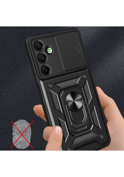 Newface Samsung Galaxy A16 5g Kılıf Pars Lens Yüzüklü Silikon - Lacivert