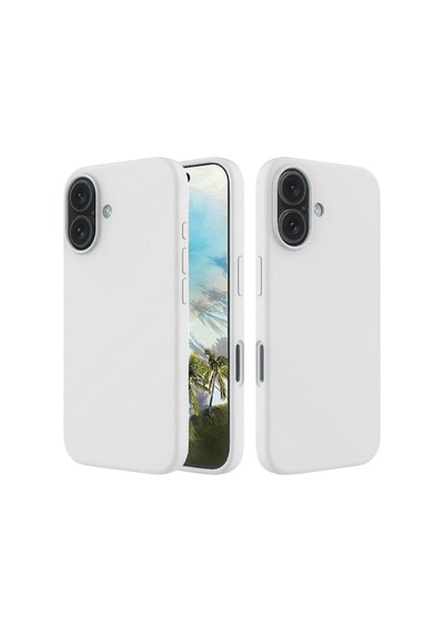 Apple Uyumlu iPhone 16 Plus  Silikon Kılıf - Pastel Renk Tonu Esnek Tam Koruma Kapak - Beyaz