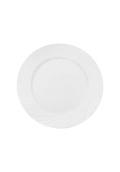 Tabak Kristal Mika 22,5 Cm Beyaz Pk:6 +3