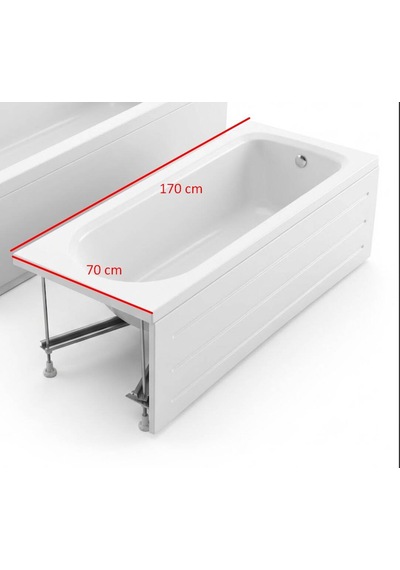 Panelduş - Aria 234 Küvet 170x70 Cm Ayaklı, Ön Panelli Beyaz - Cubkvt023-