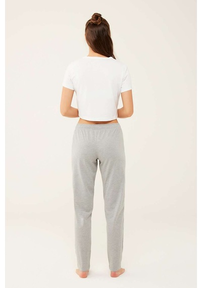 U.S. Polo Assn. Kadın Gri Melanj Pijama Altı 16601 Gri