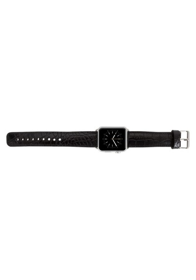 Bouletta Apple Watch Uyumlu Deri Kordon 42-44-45Mm Kroko Siyah