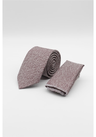 İmza Kırmızı - Gri Desenli 6 Cm Kravat 1090260110