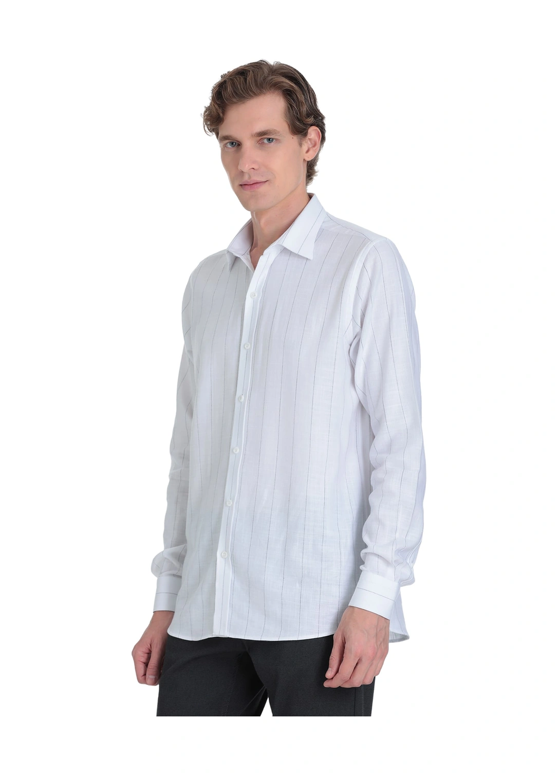 Hatemoğlu Siyah Comfort Fit Çizgili Slim Yaka 100% Pamuk Uzun Kollu Spor Gömlek 4111999 Hatemoğlu Siyah Comfort Fit Çizgili Slim Yaka 100% Pamuk Uzun Kollu Spor Gömlek 4111999