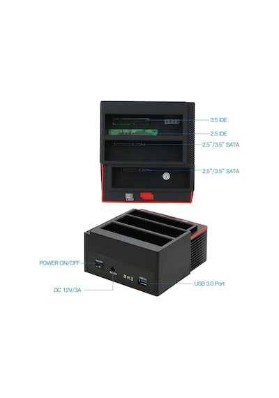 Px-2390 893u3 Offline Clone Usb 3.0 Ide Sata Hdd Docking Station, 2.5/3.5 İnç Harddisk Okuyucu, Sata Ide Disk Klonlama İstasyonu, Kart Okuyucu Ve 2x Usb 2.0 Hub Özellikli Harici Hdd Dock Px-2390 893u3 Offline Clone Usb 3.0 Ide Sata Hdd Docking Station, 2.5/3.5 İnç Harddisk Okuyucu, Sata Ide Disk Klonlama İstasyonu, Kart Okuyucu Ve 2x Usb 2.0 Hub Özellikli Harici Hdd Dock