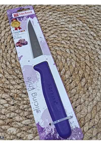 Sürmene 61004 Mutfak Bıçağı 9,50 Cm Mor Çok Renkli