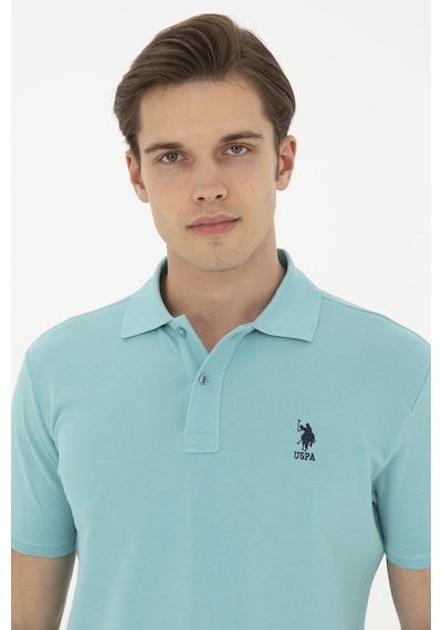 U.S. Polo Assn. Erkek Slim Fit Polo Yaka Mint Basic Tişört 50279613-VR090