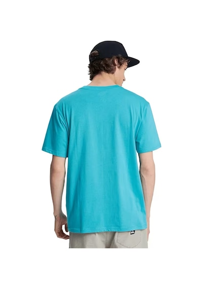 Quiksilver Fınelıne Mavi Bisiklet Normal Baskılı Erkek T-shirt