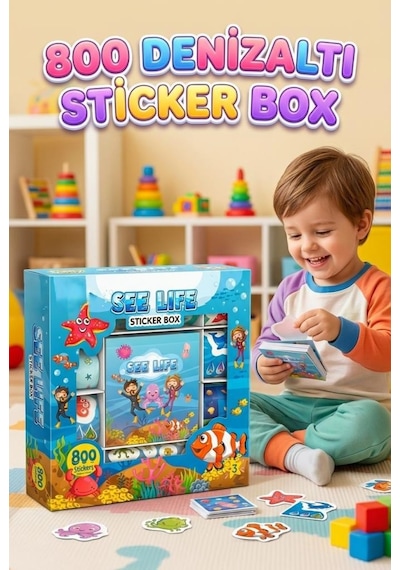 See Life Eğitici Çıkartma Ve Origami Deniz Dünyası 800'lü Sticker Hobi Seti