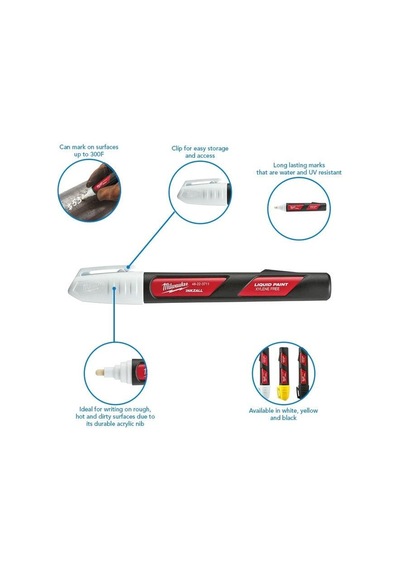 Milwaukee T48223711 Ağır Hizmet Tipi Inkzall Likit Boya Işaretle