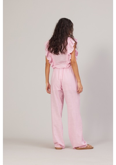 Avrile Bağcıklı Pantolon Pembe