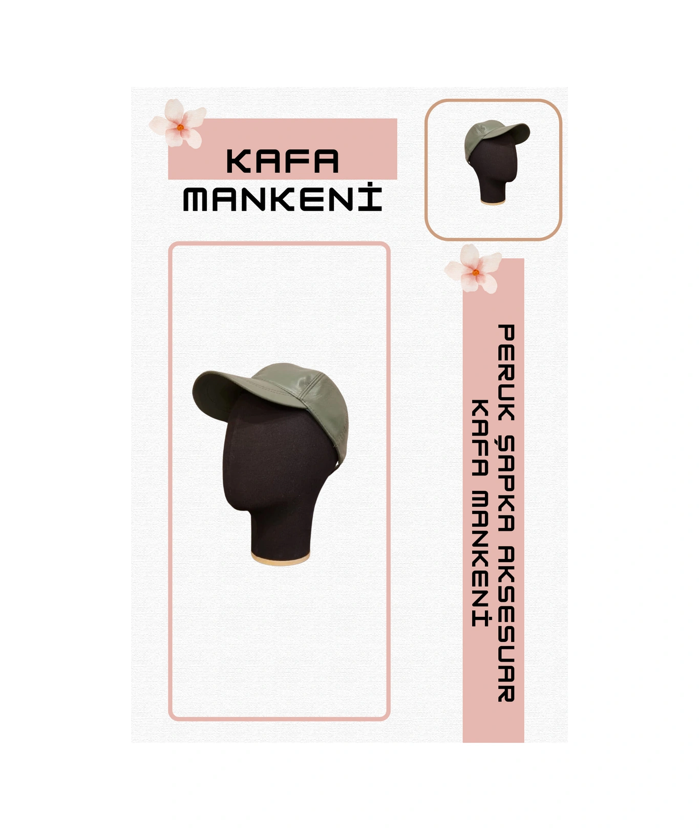 Erkek Kumaş Kafa Mankeni Şapka Peruk Aksesuar Sergileme Mağaza  Mankeni 01