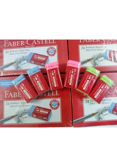 Faber-castell Orta Boy 6 Lı Renkli Silgi