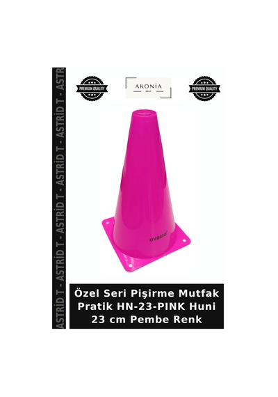 Özel Seri Pişirme Mutfak Pratik Hn-23-pınk Huni 23 Cm Pembe Renk