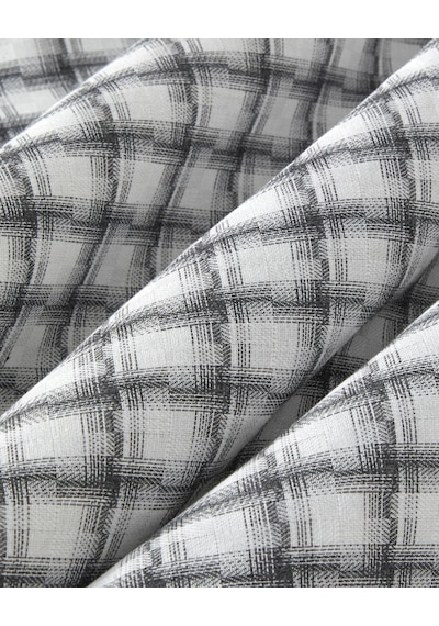 English Home Swirl Check İpliği Boyalı Çift Kişilik Çarşaflı Nevresim Takımı 200x220 Cm Siyah Siyah