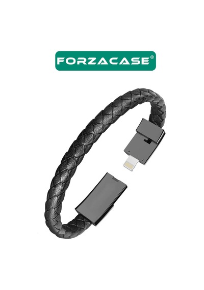 Forzacase FC346 PD 66 W Usb To Lightning Deri Bileklik Şarj Data Kablosu