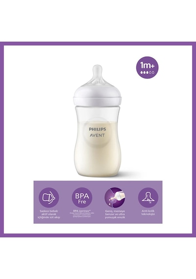 Bezos Doğal Tepkili Natural Response Pp Biberon 260 Ml 1+ Ay Bzoshb