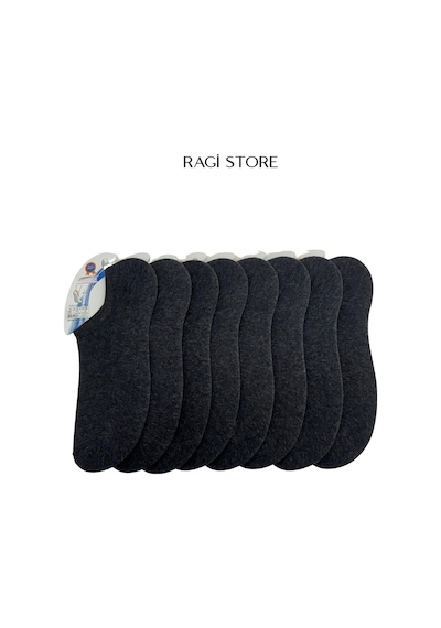 Ragi Store 8'li Sıfır Bilek Unisex Çorap Antrasit