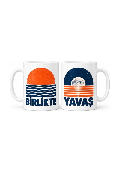 Ventra Birlikte Yavaş 2'li Porselen Kupa Seti - Model 705 Ventra