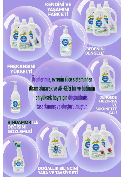 % 100 Doğal Bitkisel Sıvı Çamaşır Deterjanı Tüm Renkler-kokusuz 2200 ML