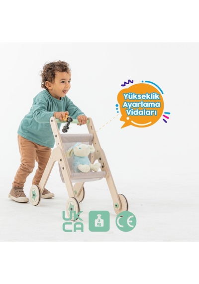 Trio Stroller Yürüteç - Oyuncak Bebek Arabası