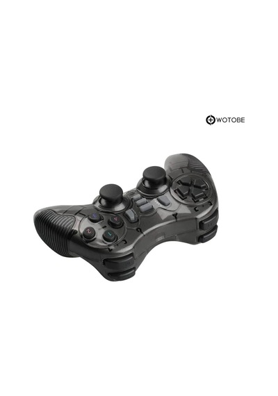 2.4g Ps1 Ps2 Ps3 Pc Android Tv Tv Box Android Telefon Uyumlu Titreşimli Kablosuz Joystick Siyah