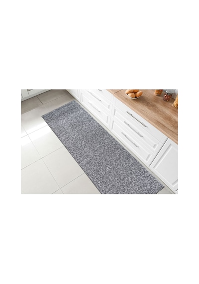 Plato Halı Parantez Saltanat Lüks Oturma Odası, Salon, Antre, Yıkanabilir Polyester Kaymaz Taban Gri Halı