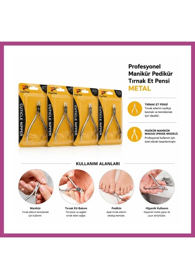 Gees Global Metal Tırnak Eti Pensi - Pedikür Manikür Makası Gbzs