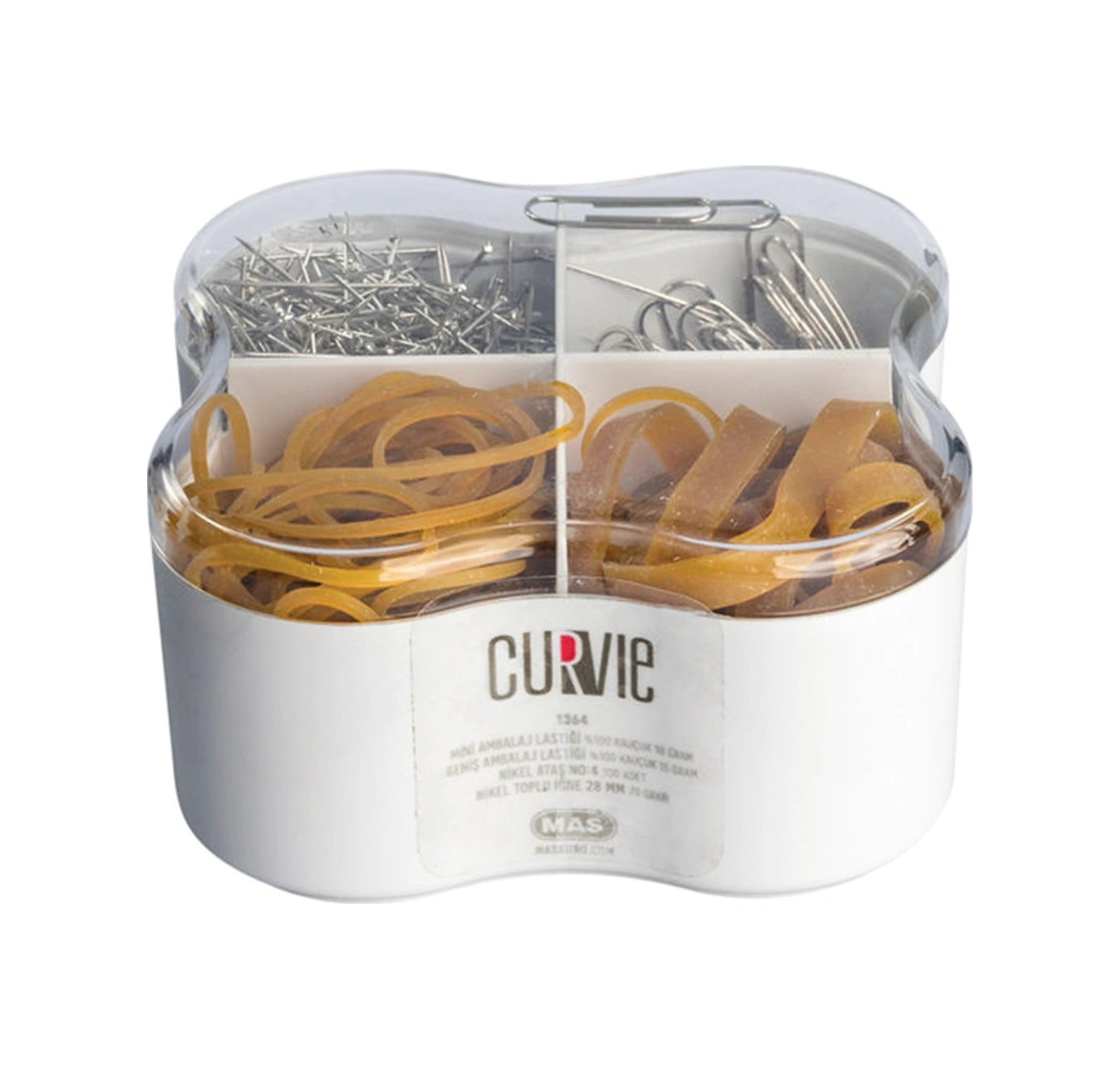 Curvie Mini Lastik - Geniş Lastik - Ataş - Toplu İğne